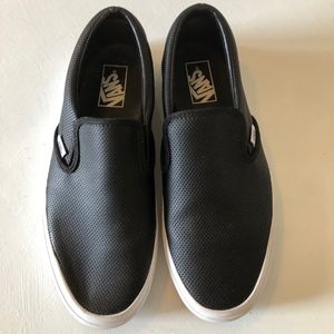 Vans Perforated Leather Slip Ons